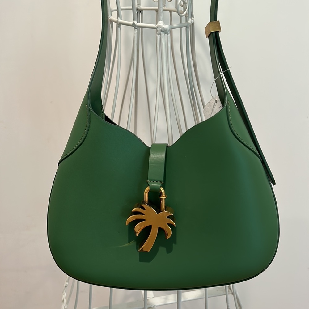 NWT Palm Angels Palm Tree Leather Hobo Bag - Picture 6 of 12